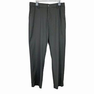 Lee Traveler Chino Pants Men 33/34 Pockets No Wrinkle Straight Leg Dark Gray